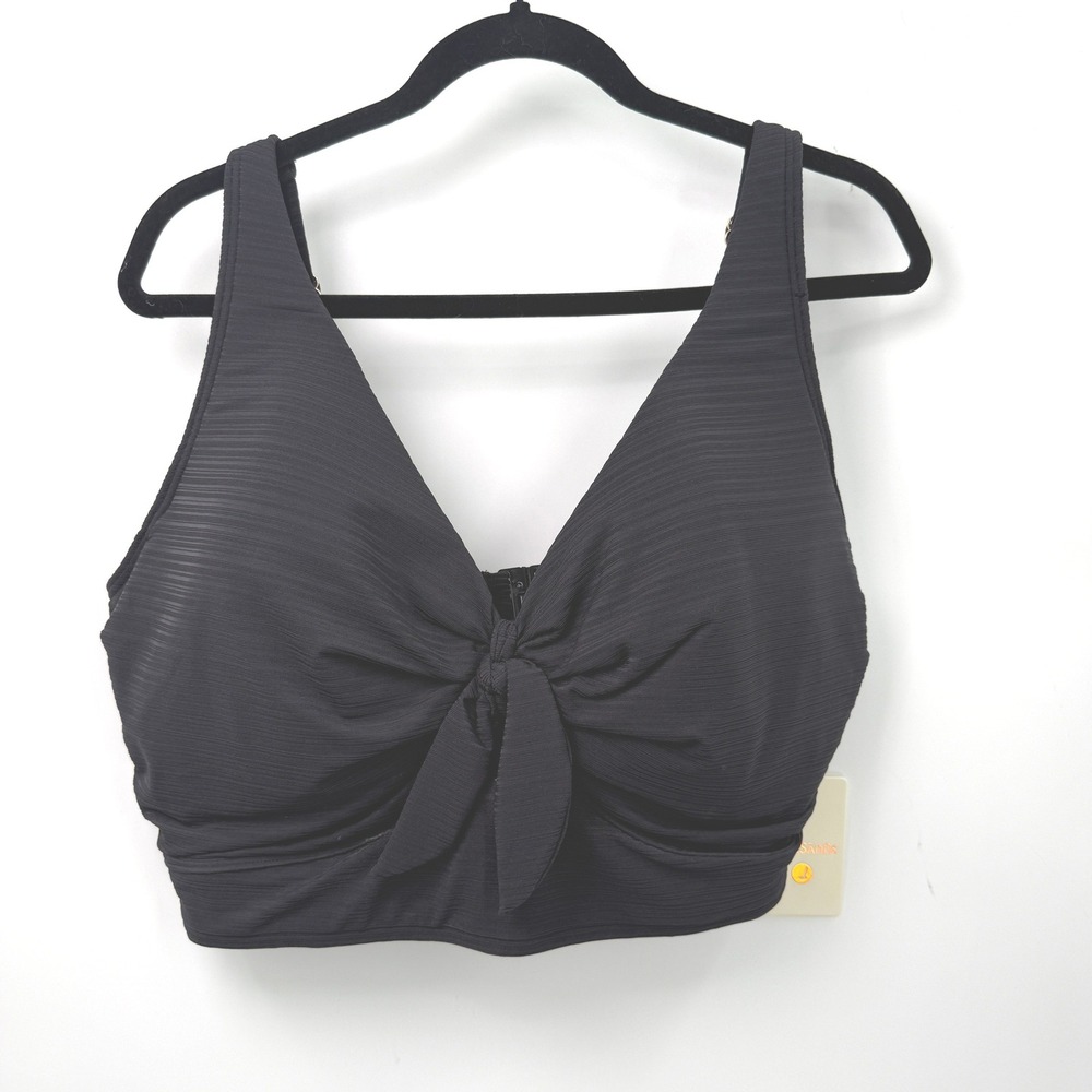 Artesands Aria Cezanne Bikini Top Womens 20 D/DD Black Plus Beach Coastal Swim